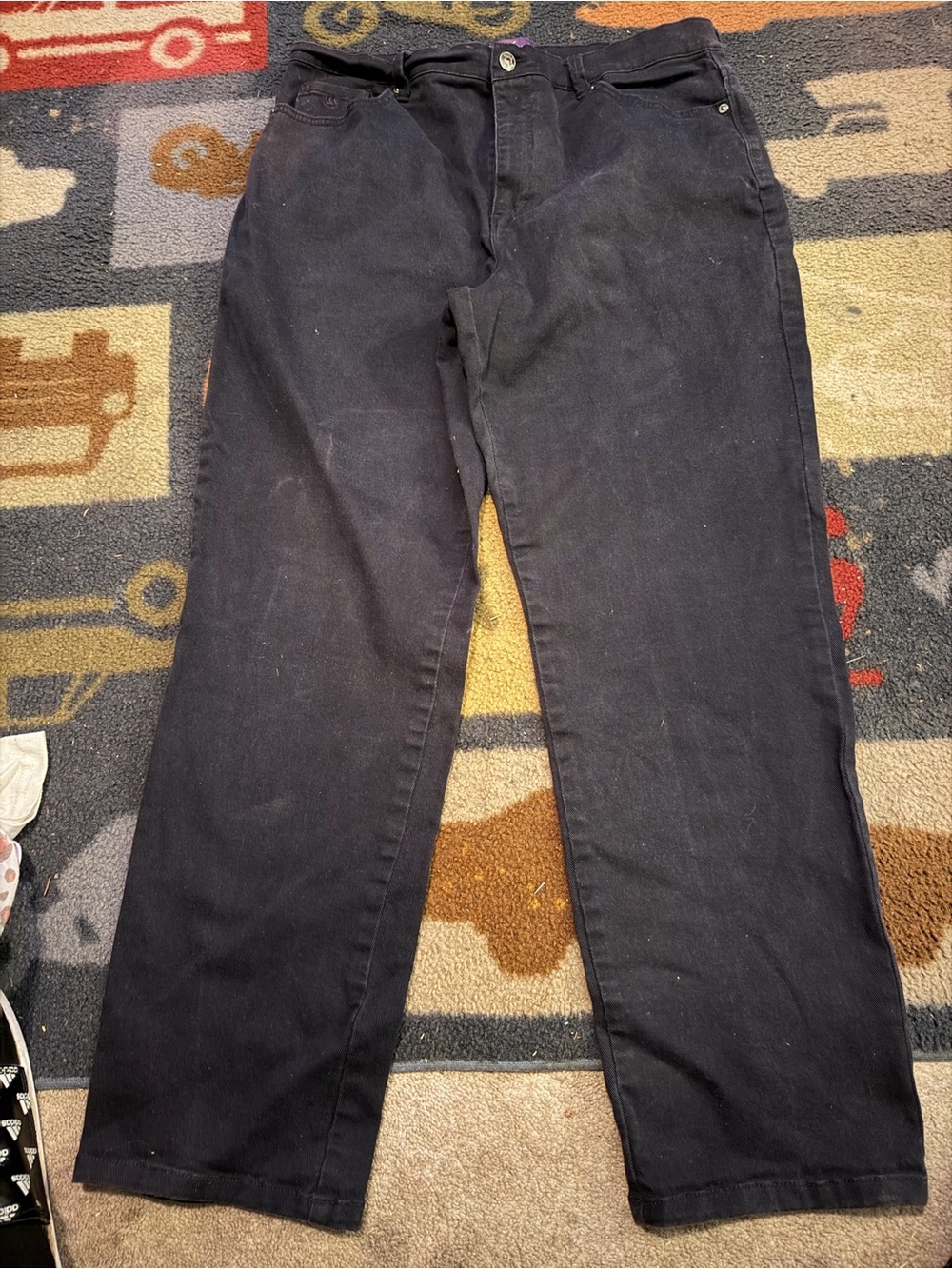 Gloria Vanderbilt Black Straight-Leg Chinos